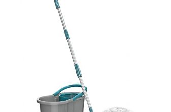 Mop FIT Giratório com 2 refis microfibra, balde com 8 litros, MOP5010, Flash Limp