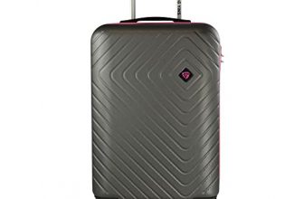 Mala De Bordo Pequena Para Viagem Abs Yins 21167 Cadeado Integrado Rodas Duplas Giro 360 Rosa Tam PP