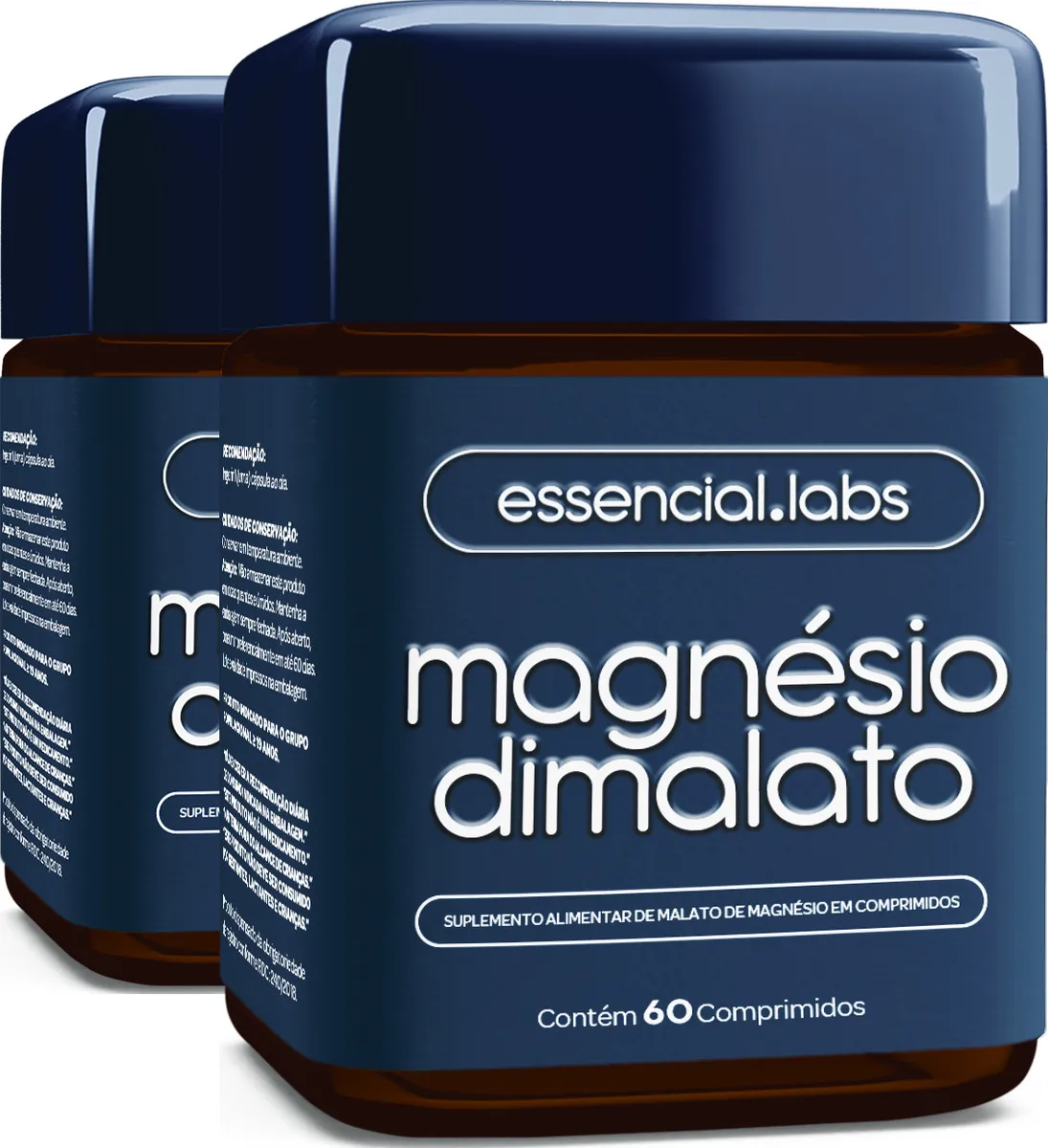 02 POTES do MAGNÉSIO DIMALATO – Fórmula Pura