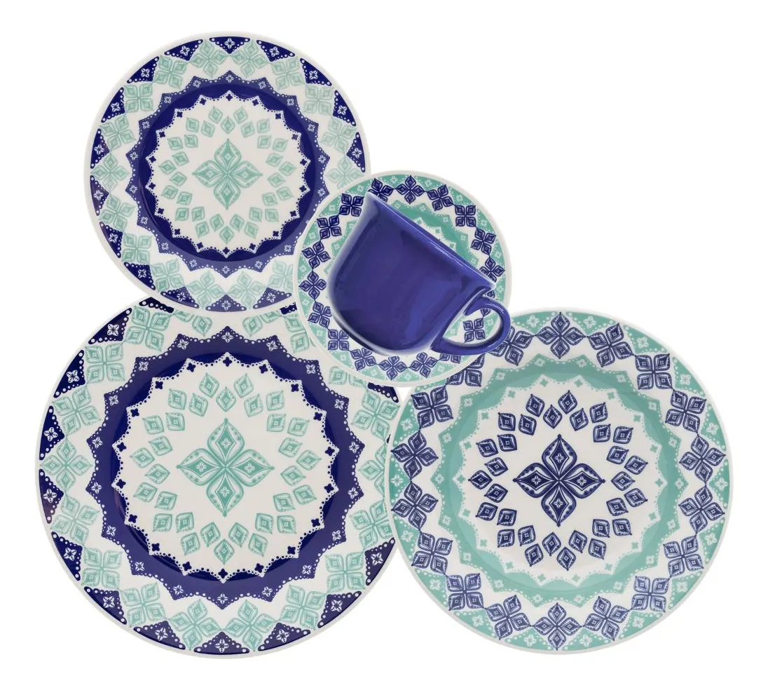 Aparelho De Jantar Oxford Cerâmica Lola 20 Pç