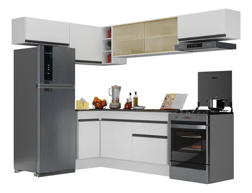 Armário Cozinha Completa De Canto Veneza Multimóveis
