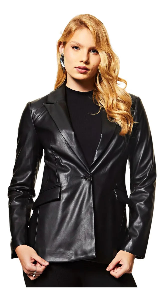 Blazer Feminino Facinelli Com Bolso Lapela