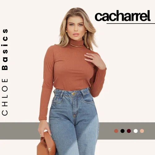 Blusa Feminina Segunda Pele Gola Alta