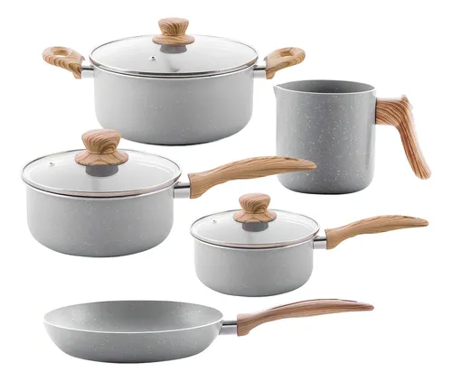 Conjunto De 5 Panelas Gris Brinox Ceramic