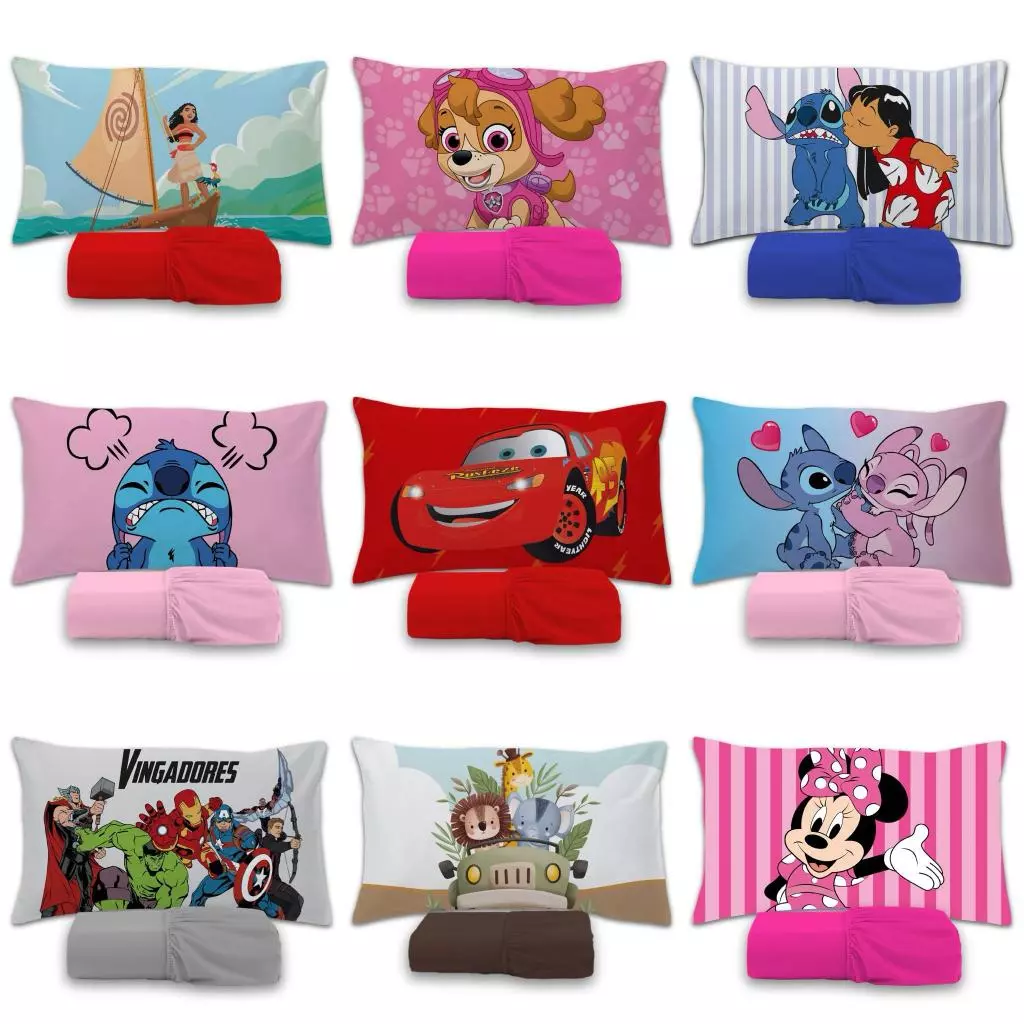 Jogo De Lençol 2 peças Infantil Temático De Personagens