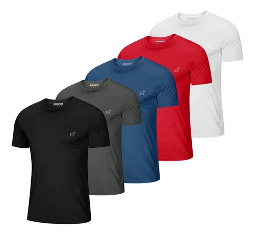 Kit 5 Camisetas Parvori Dry Fit