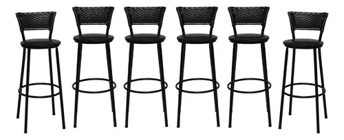 Kit 6 Banco Balcão 60cm