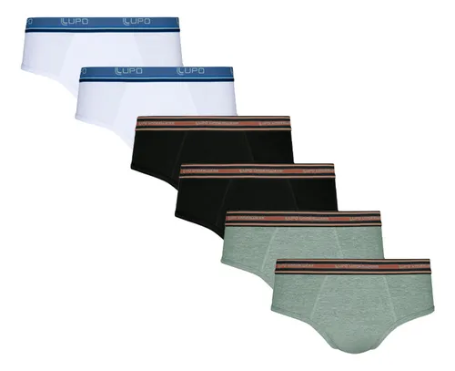 Kit Com 6 Cuecas Lupo