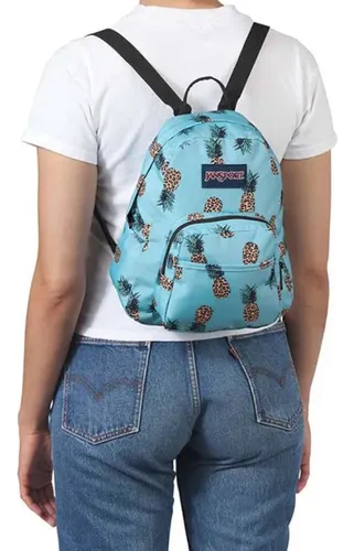 Mini Mochila Jansport Half Pint Abacaxis 10,5 Litros Cor Azul