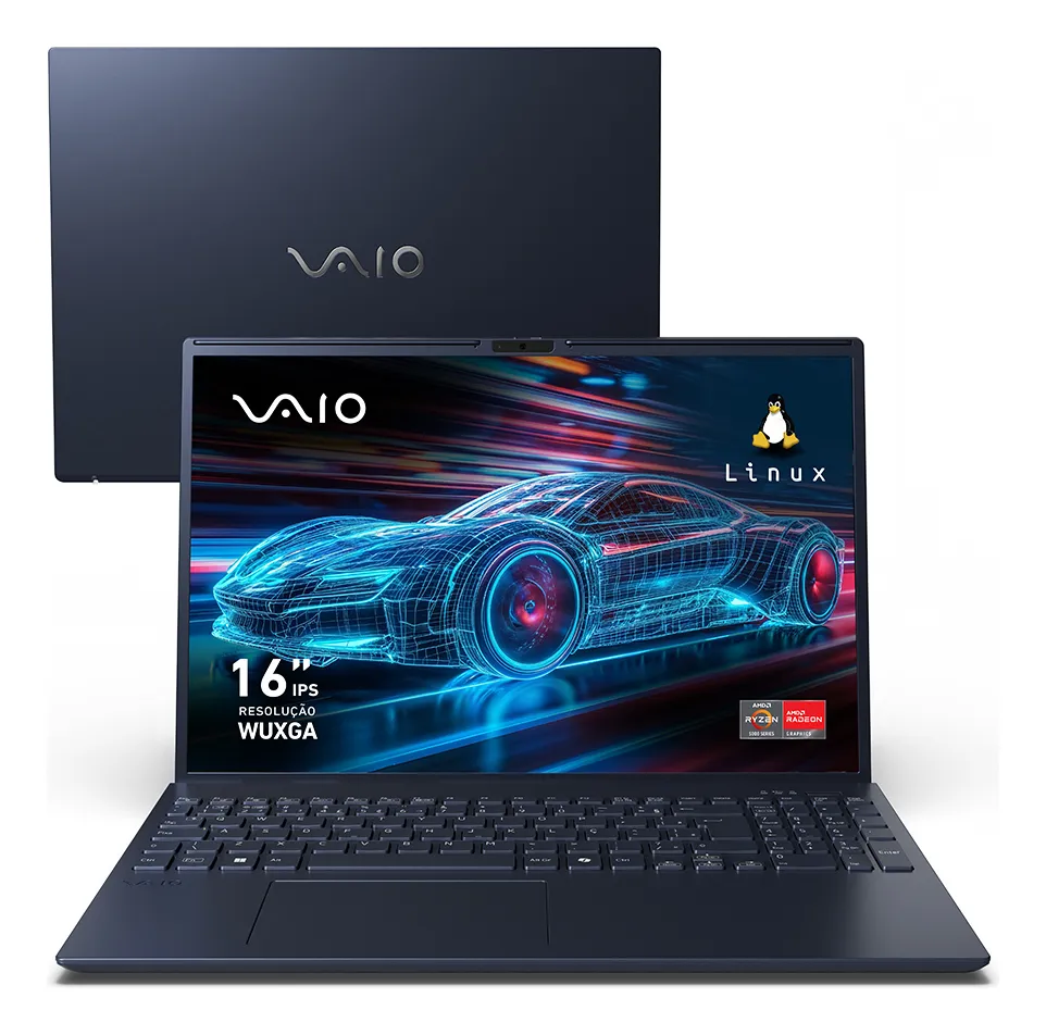 Notebook Vaio Fe16 Amd Ryzen 7-5825u Linux 16gb 512gb Ssd