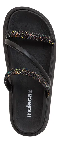 Sandália Feminina Brilho Strass