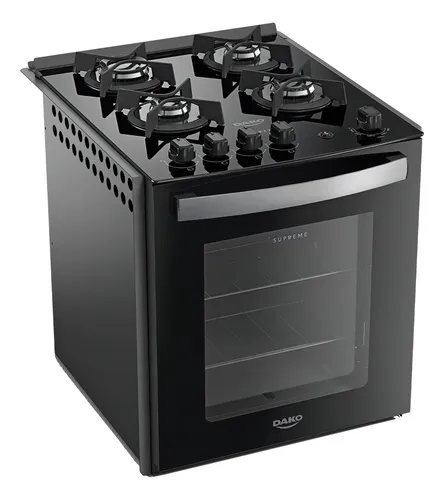 Fogão 4 Bocas de Embutir Preto