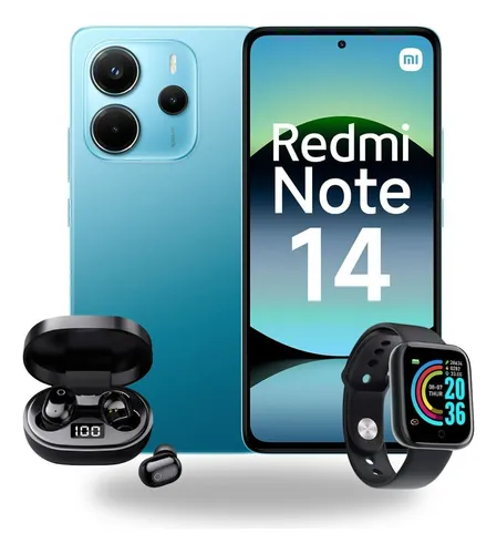 Fone + Relógio + Xiaomi Redmi Note 14