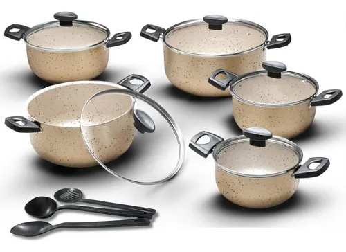 Jogo Conjunto De Panelas Antiaderente 5 Peças