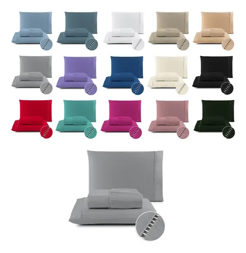 Jogo De Lençol 400 Fios  Cama Queen