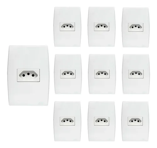 Kit 10 Conjuntos 1 Tomada 20a
