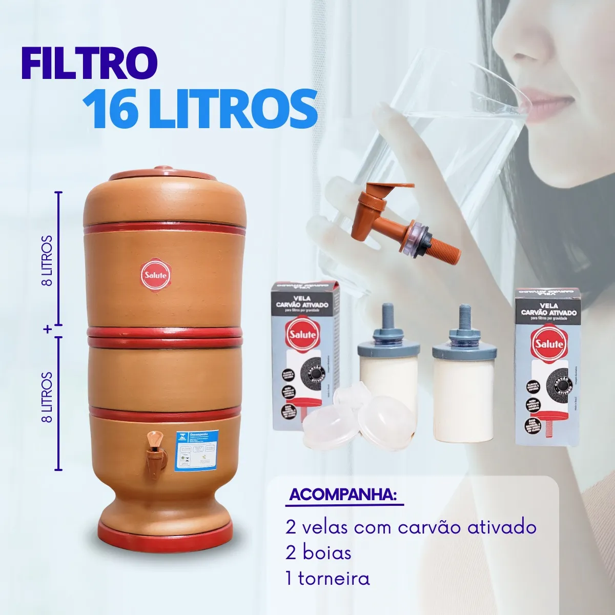 Filtro De Barro 16 Litros