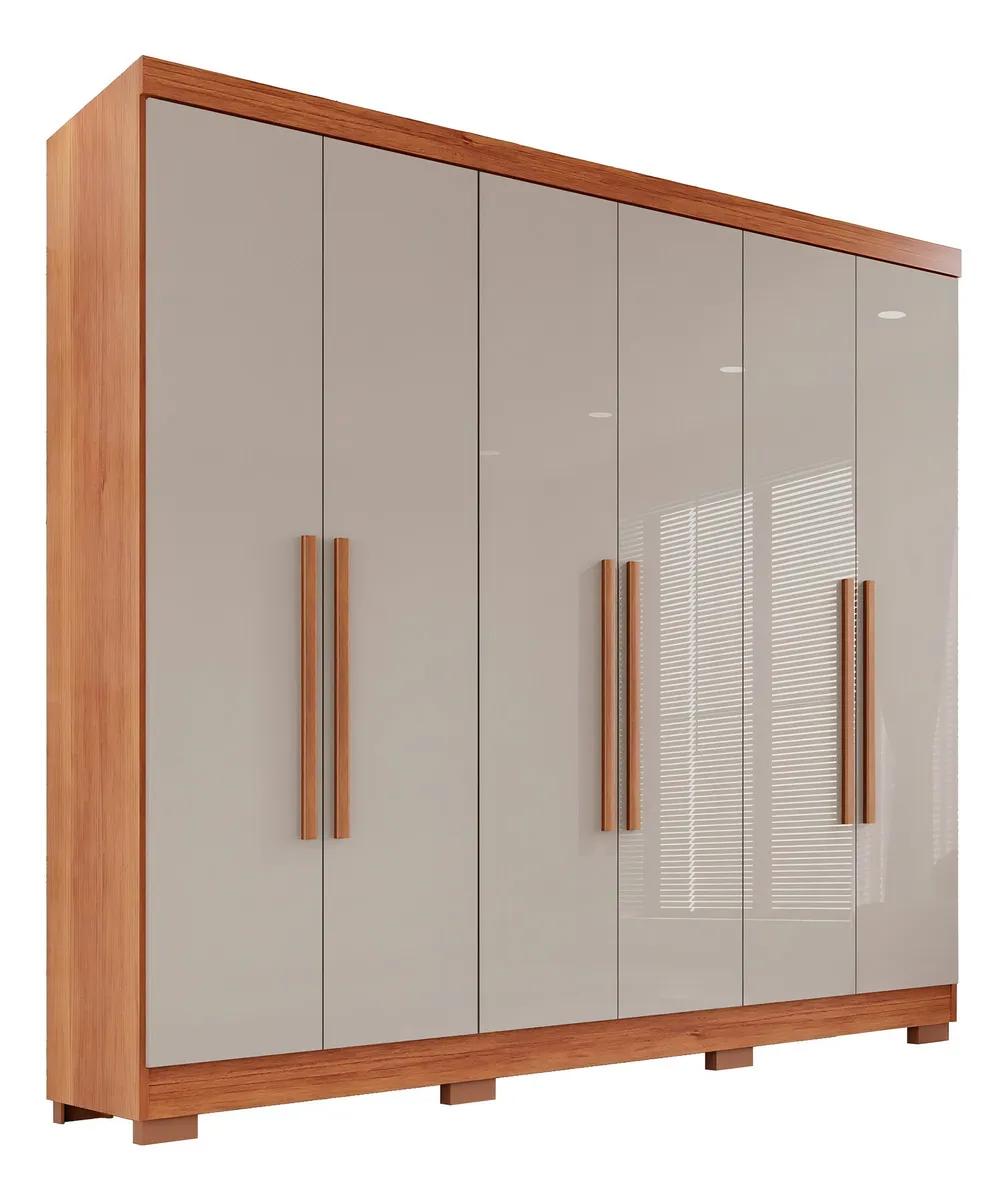 Guarda-roupa Casal 6 Portas 2 Gavetas França Wt