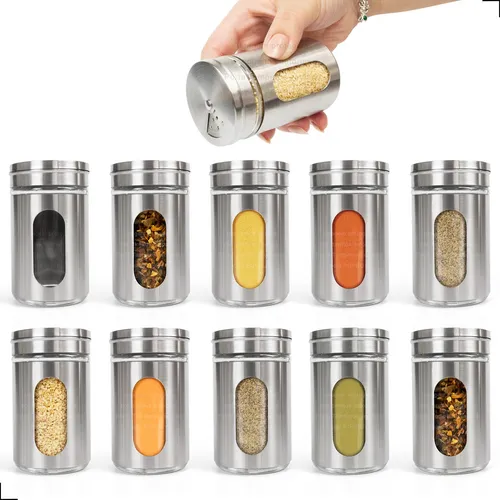 Kit 10 Porta Temperos Saleiro