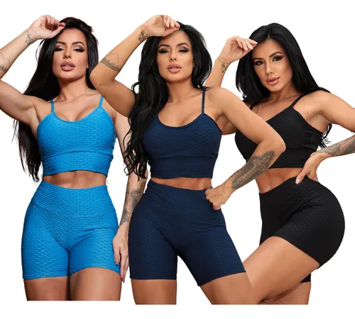 Kit 3 Roupa De Academia conjunto