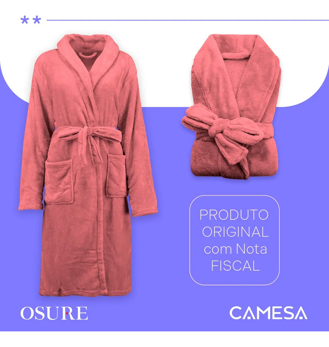 Roupão Microfibra Fleece