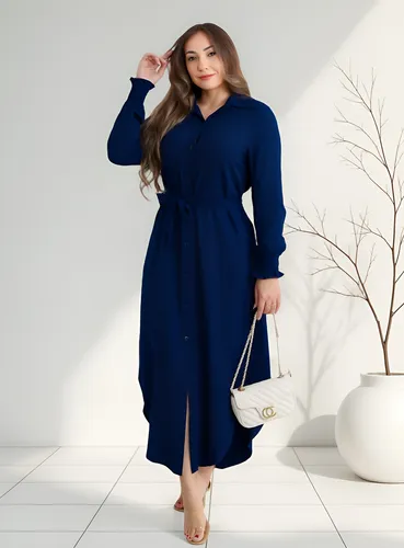 Vestido Chemise Feminino Manga Longa