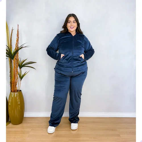 Abrigo Feminino Plush Plus Size Veludo