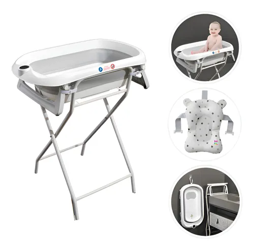 Banheira Dobrável Com Suporte E Termômetro