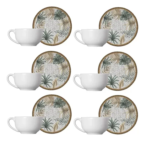 Conjunto com 6 Xícaras de Chá