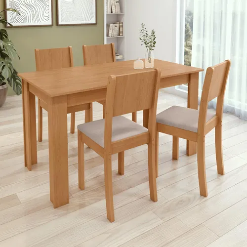 Conjunto Sala De Jantar Com 4 Cadeiras