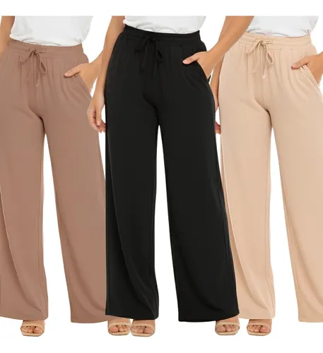 Kit 3 Calças Pantalona