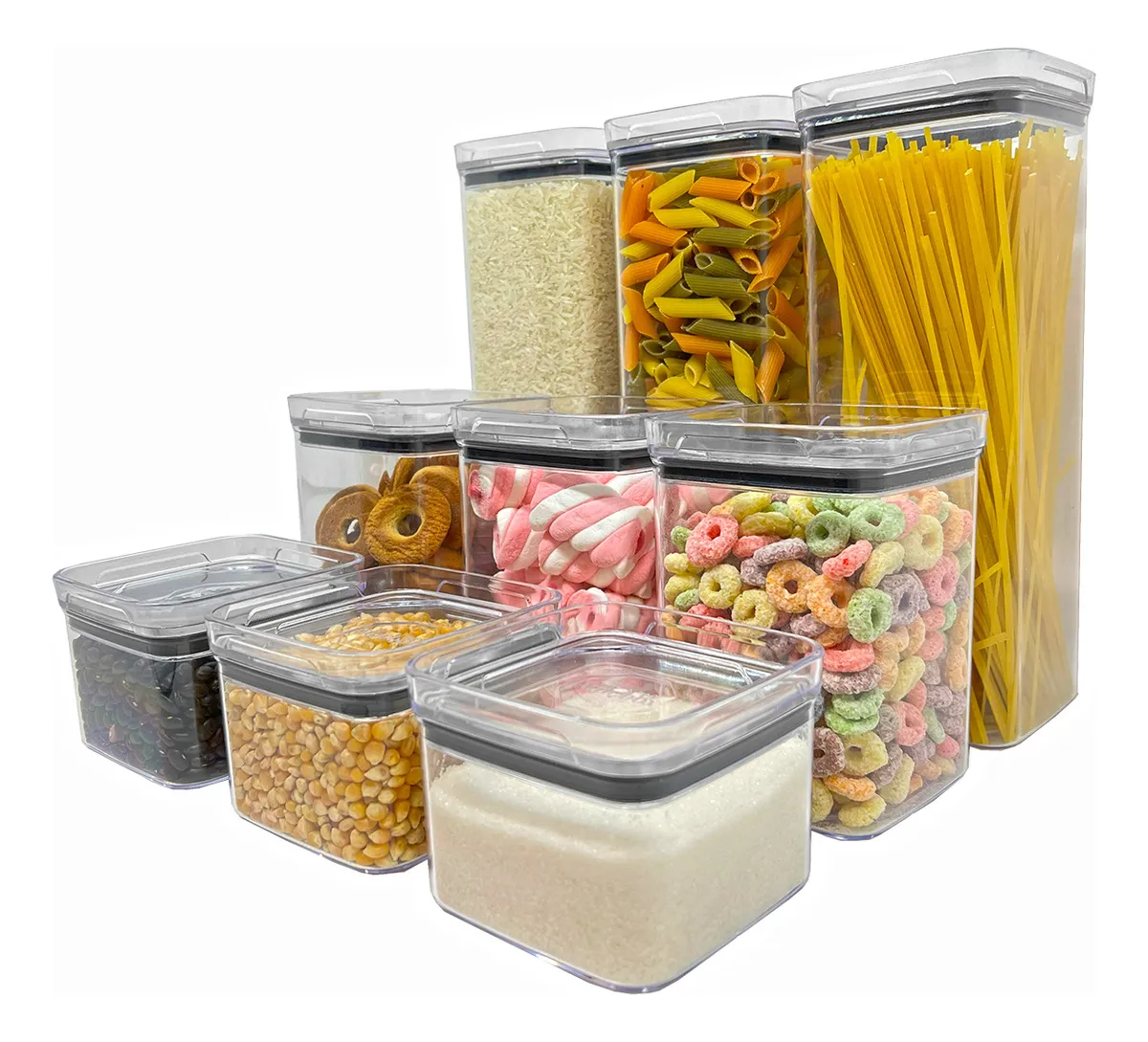 Kit Pote Quadrado 9 Und Mantimento