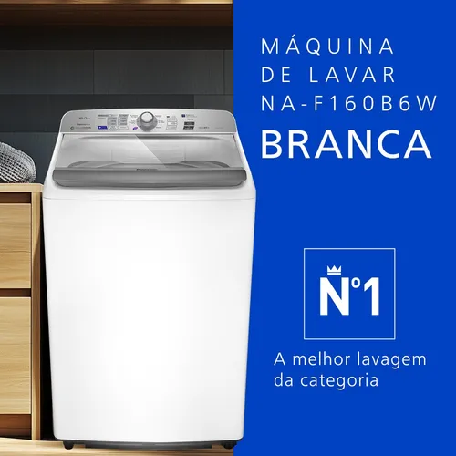 Máquina De Lavar Panasonic 16kg Branco Na-f160b6w