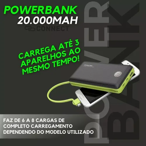 Power Bank 20000mah Portátil Turbo
