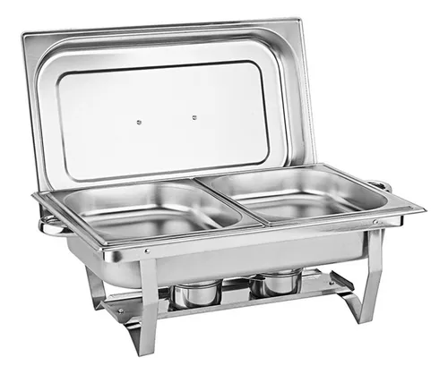 Rechaud Aço Inox Com 2 Cubas