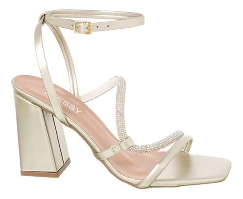 Sandália Feminina Brilho Salto Alto