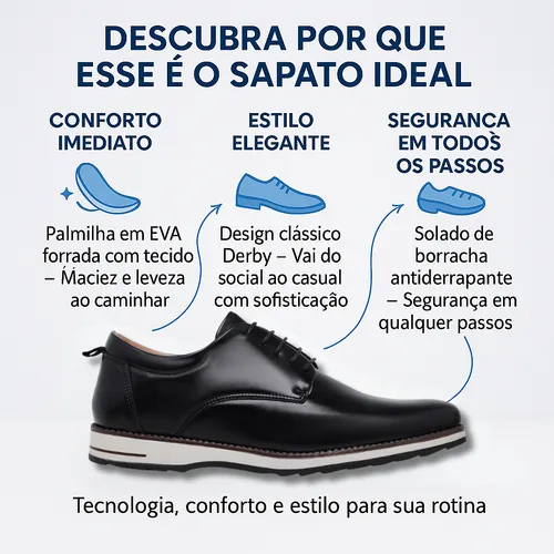 Sapato Social Masculino Oxford