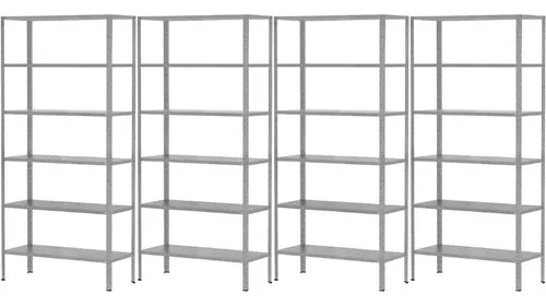 4 Estante Para Almoxarifado 6 Bandejas