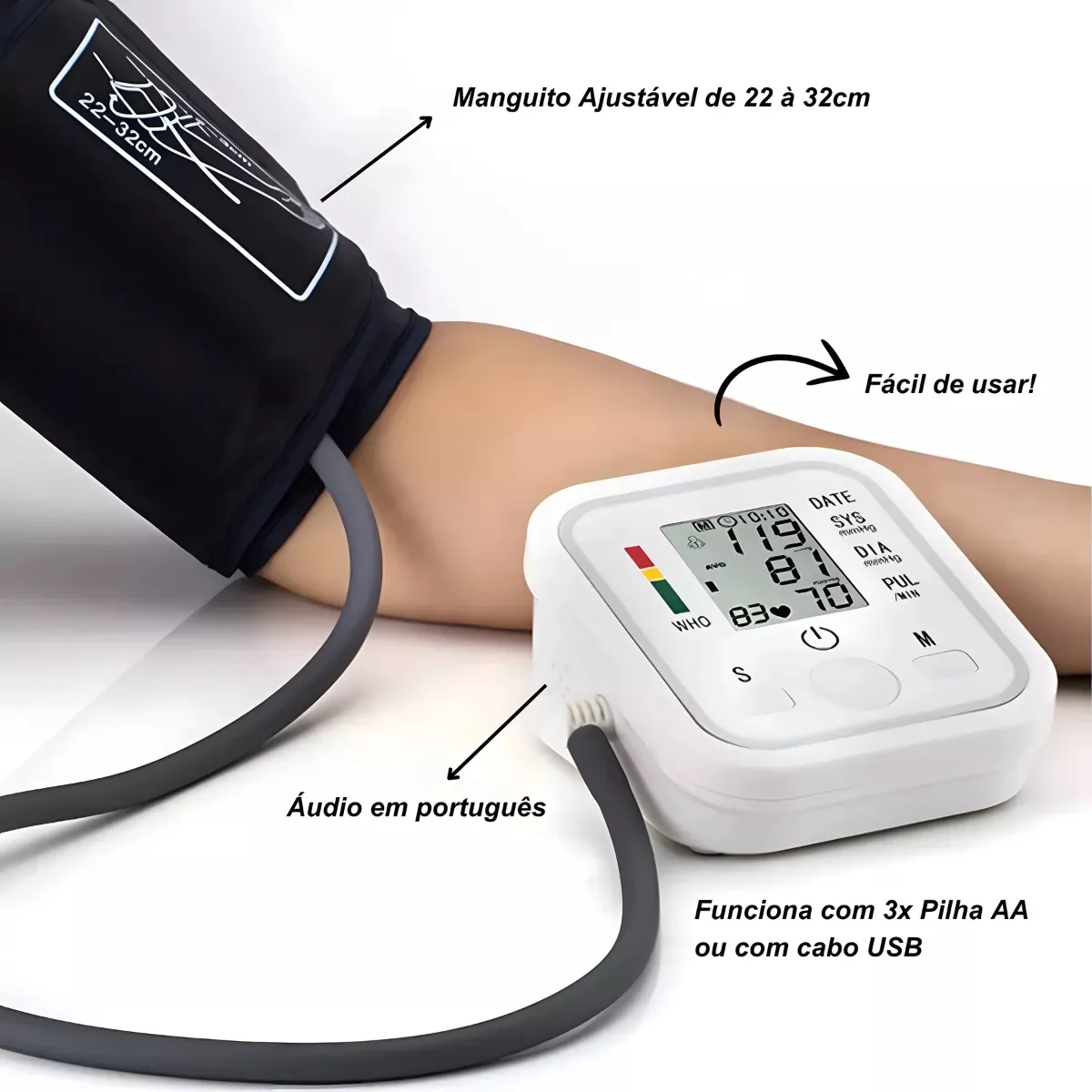 Aparelho De Medir Pressão Arterial Monitor Automático