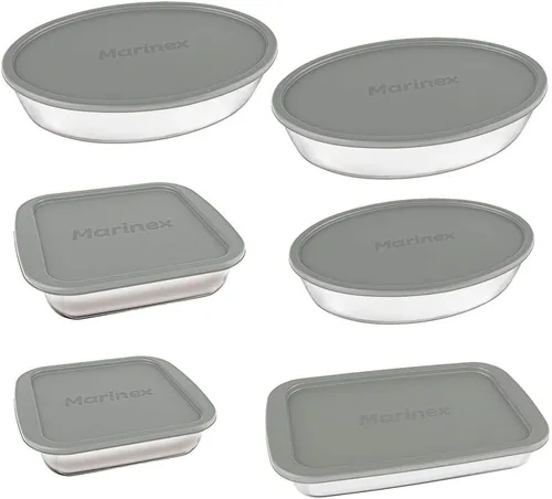 Assadeiras Jogo 6 Assadeiras de Vidro