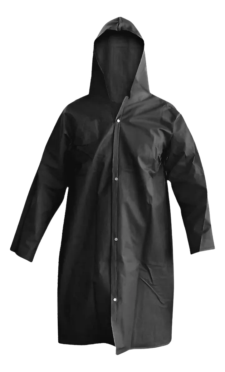 Capa De Chuva Preta Impermeável