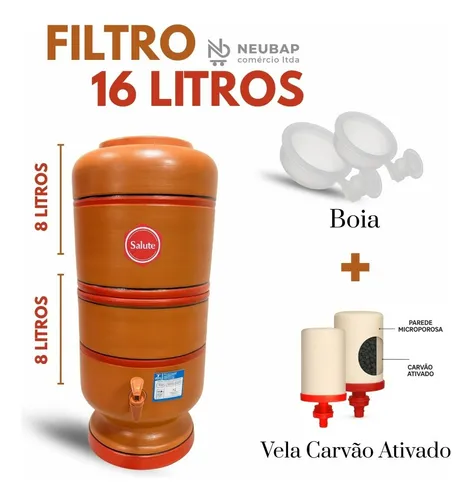 Filtro De Barro 16 Litros Salute