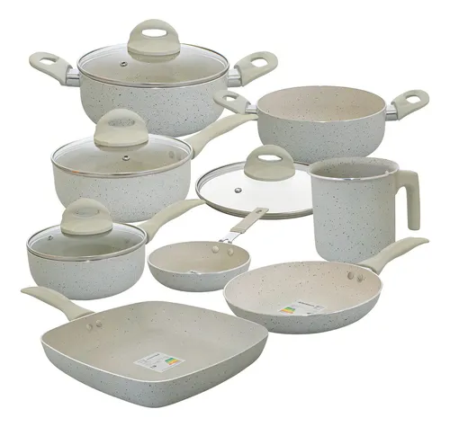 Jogo de Panelas Antiaderente Cerâmica Ibiza