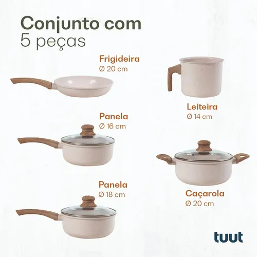 Jogo De Panelas Ceramico Triplo