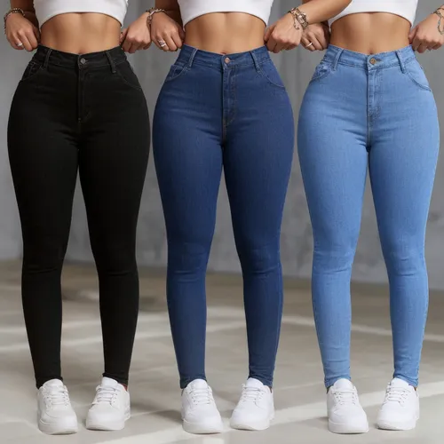 Kit 3 Calça Jeans Feminina