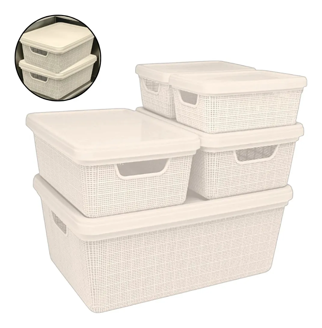 Kit 5 Caixas Organizadoras