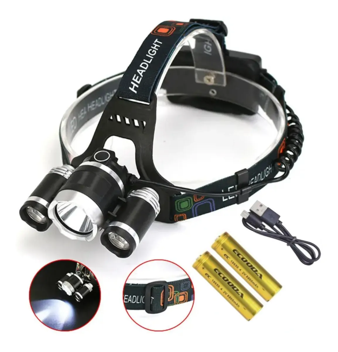 Lanterna Farol De Cabeça Bike