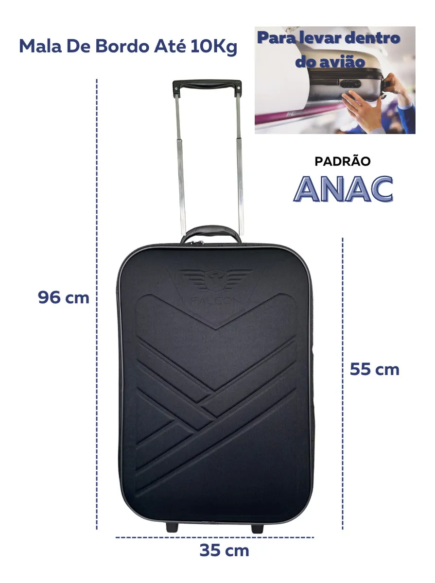 Mala Viagem Bordo Mão Falcon Avião