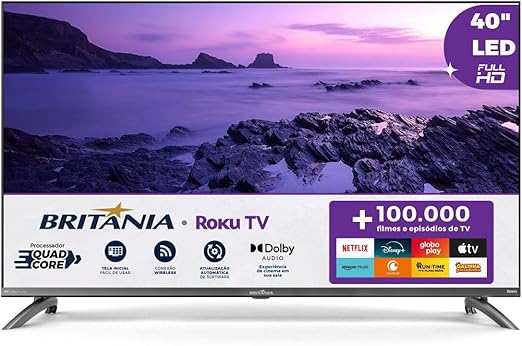 Smart TV 40” Britânia Roku TV