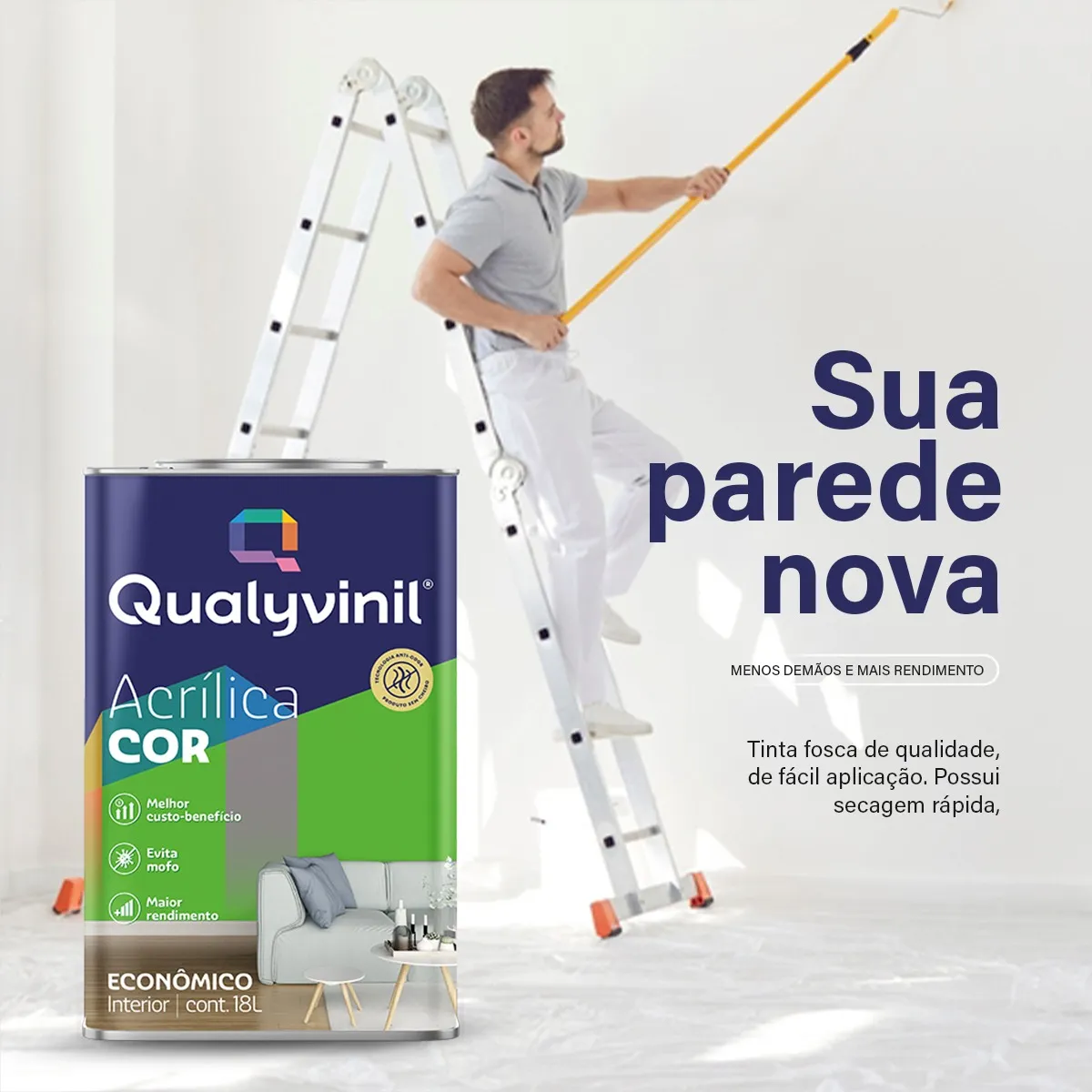 Tinta Branca Acrílica Qualyvinil